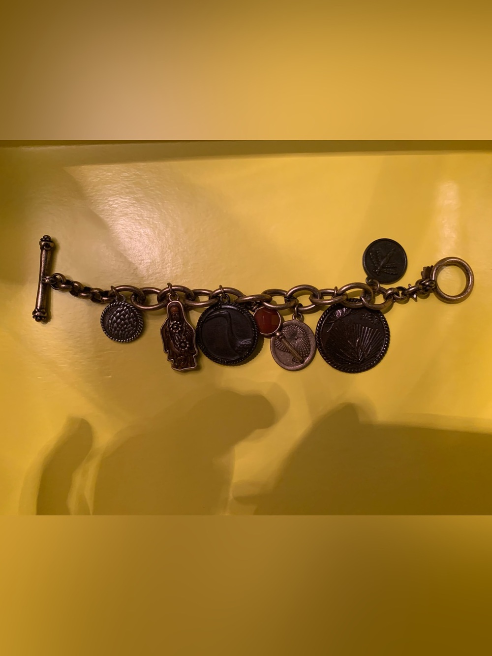 Lucky Brand Bronze Tone Multiple Charm Bracelet